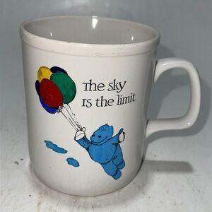 House Hippo inspirational vintage mug - 80s 90s mug with vibrant balloons, kitch